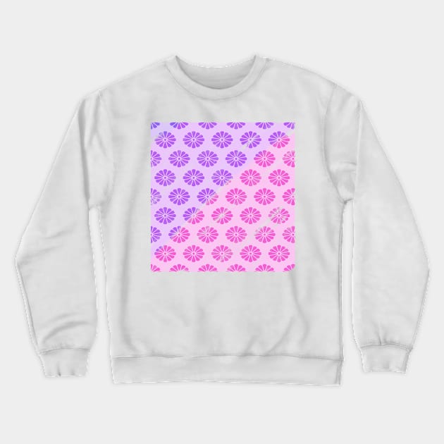 Pink purple watercolor floral pattern Crewneck Sweatshirt by Artistic_st